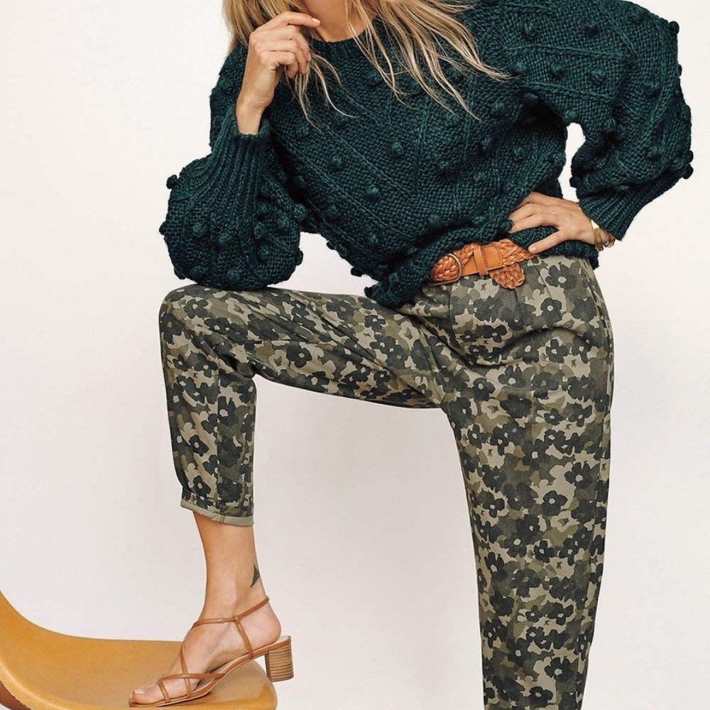 NWT Anthropologie amadi floral Camouflage trousers